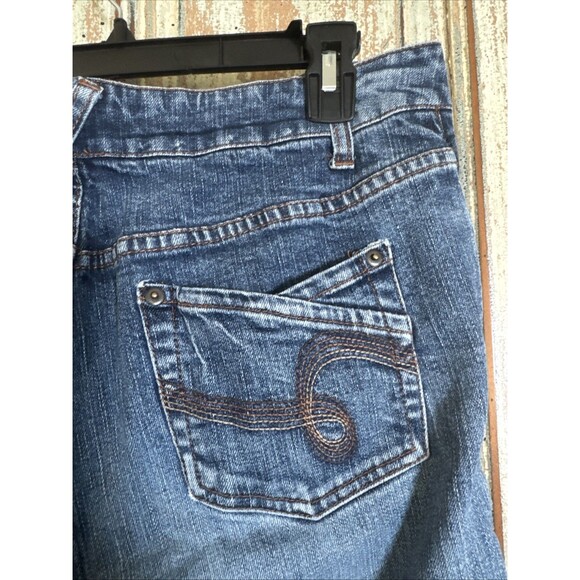 Latina Life Jeans REPAVED  Into Flared Boho  Art Jeans SZ 14 - Picture 12 of 15